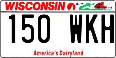 WI license plate 150WKH