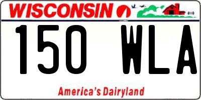 WI license plate 150WLA