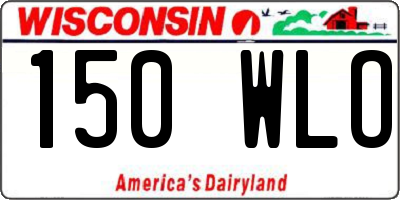 WI license plate 150WLO