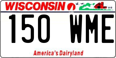 WI license plate 150WME