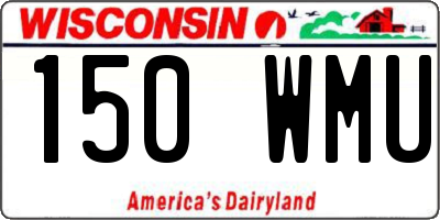 WI license plate 150WMU