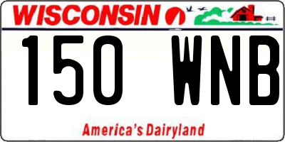 WI license plate 150WNB