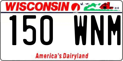WI license plate 150WNM