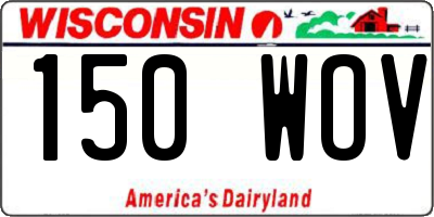 WI license plate 150WOV