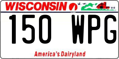 WI license plate 150WPG