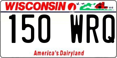 WI license plate 150WRQ