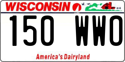 WI license plate 150WWO