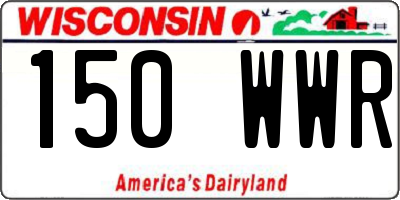 WI license plate 150WWR