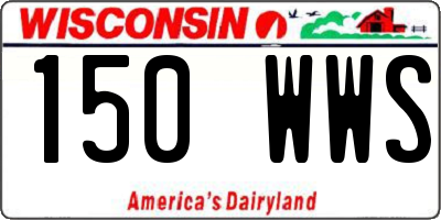 WI license plate 150WWS