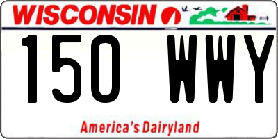 WI license plate 150WWY