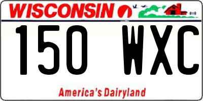 WI license plate 150WXC