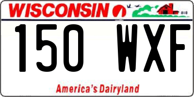 WI license plate 150WXF