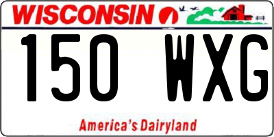 WI license plate 150WXG