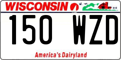 WI license plate 150WZD