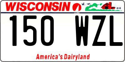 WI license plate 150WZL