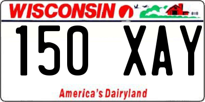WI license plate 150XAY