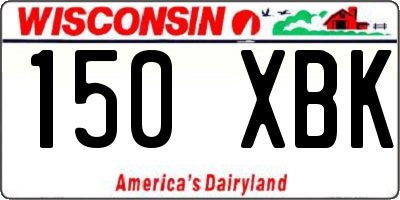 WI license plate 150XBK