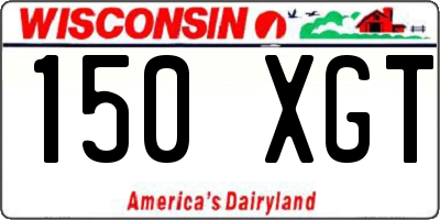 WI license plate 150XGT