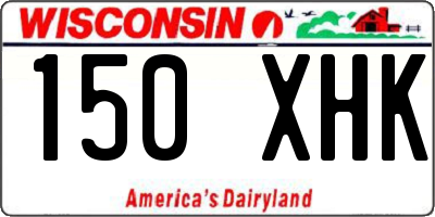 WI license plate 150XHK