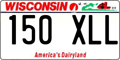 WI license plate 150XLL