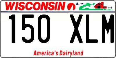 WI license plate 150XLM