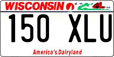 WI license plate 150XLU
