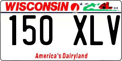 WI license plate 150XLV