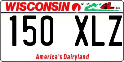 WI license plate 150XLZ