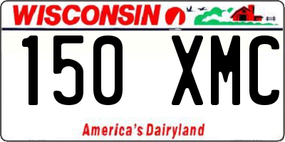 WI license plate 150XMC
