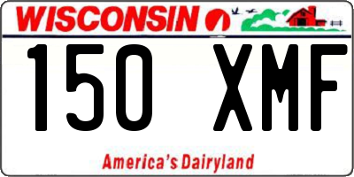 WI license plate 150XMF