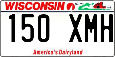 WI license plate 150XMH