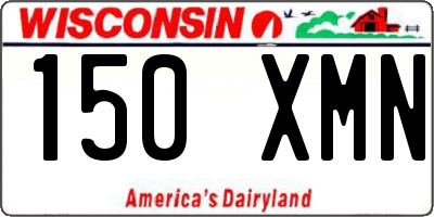 WI license plate 150XMN