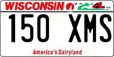 WI license plate 150XMS