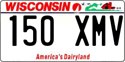 WI license plate 150XMV