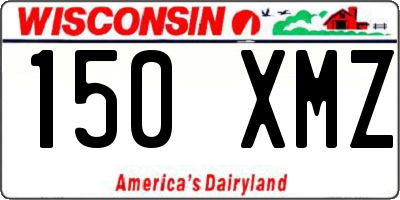 WI license plate 150XMZ