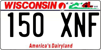 WI license plate 150XNF