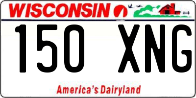 WI license plate 150XNG