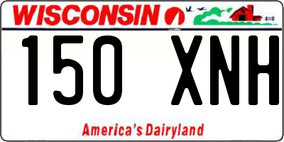 WI license plate 150XNH