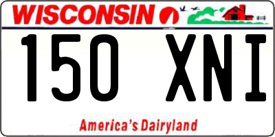 WI license plate 150XNI