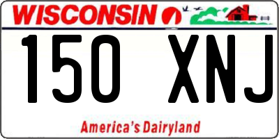 WI license plate 150XNJ