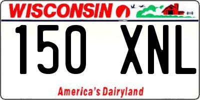 WI license plate 150XNL