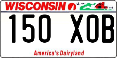 WI license plate 150XOB