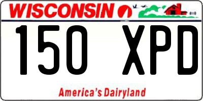 WI license plate 150XPD