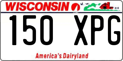 WI license plate 150XPG