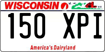WI license plate 150XPI
