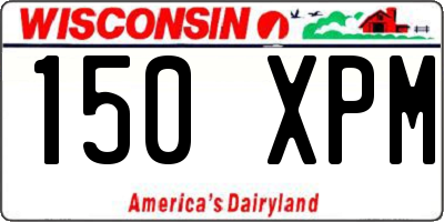 WI license plate 150XPM
