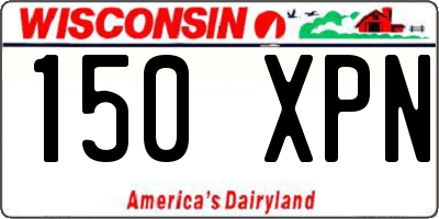 WI license plate 150XPN