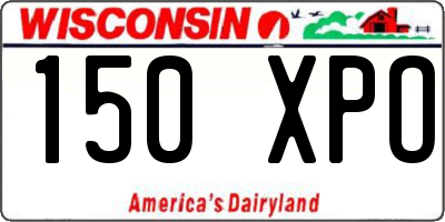 WI license plate 150XPO