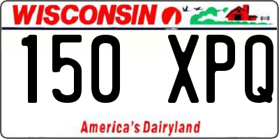 WI license plate 150XPQ