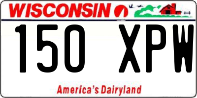 WI license plate 150XPW